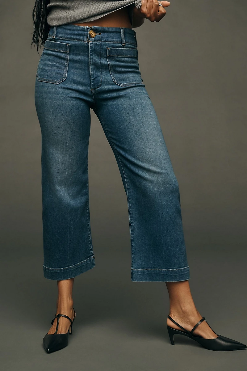 Maeve The Colette Denim High-Rise Cropped Wide-Leg Jeans