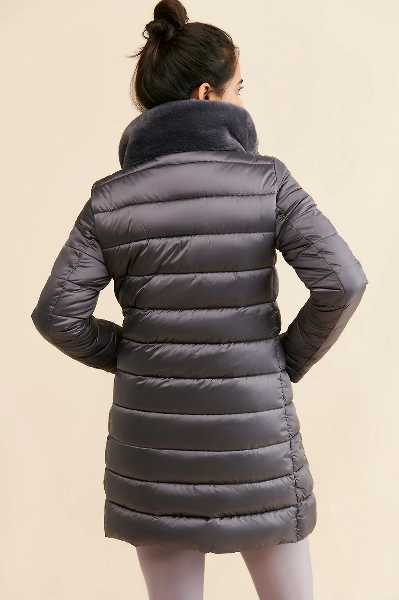 Save The Duck Dalea Faux Fur Collar Puffer Jacket