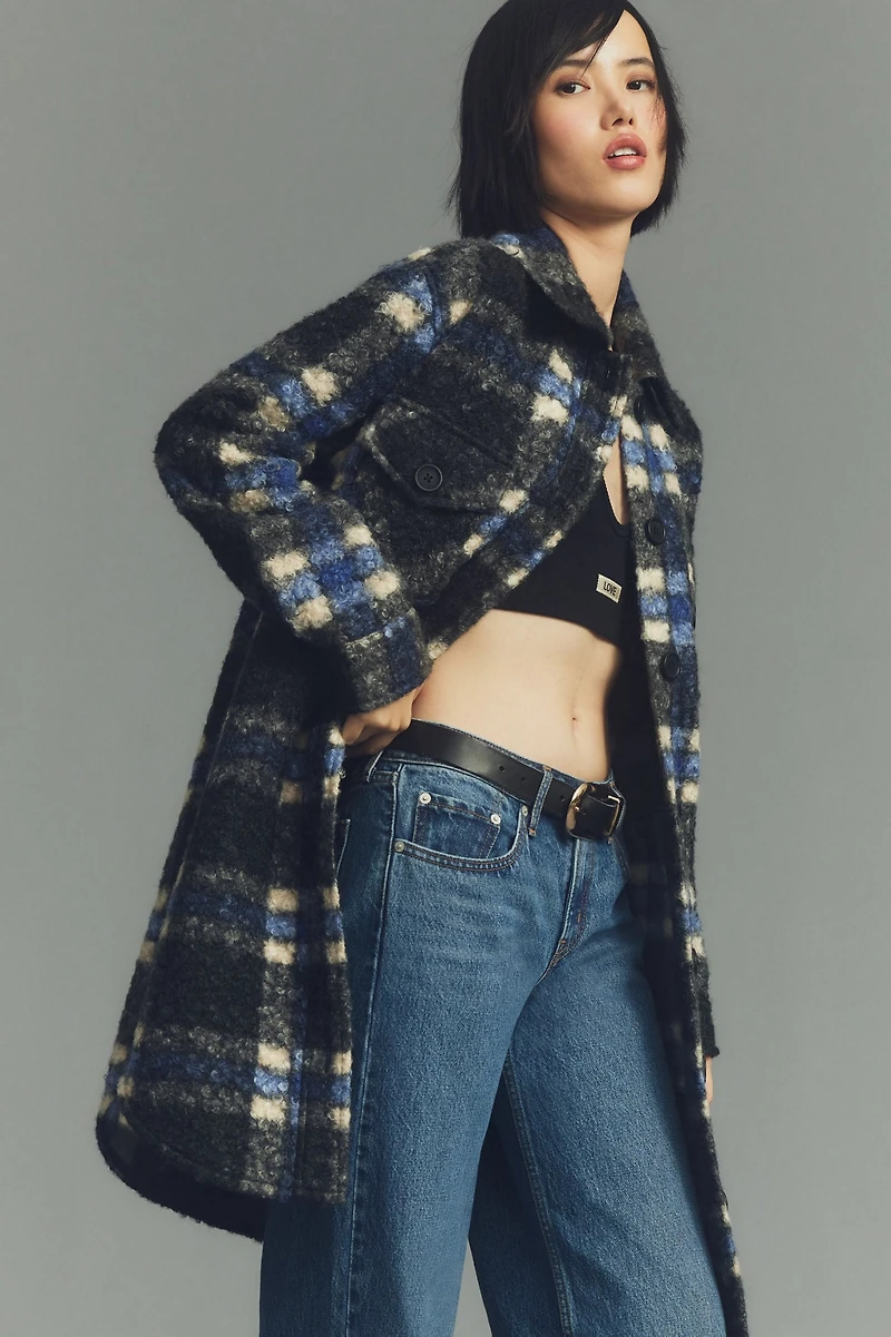 RD Style Eva Plaid Boucl? Shirt Jacket