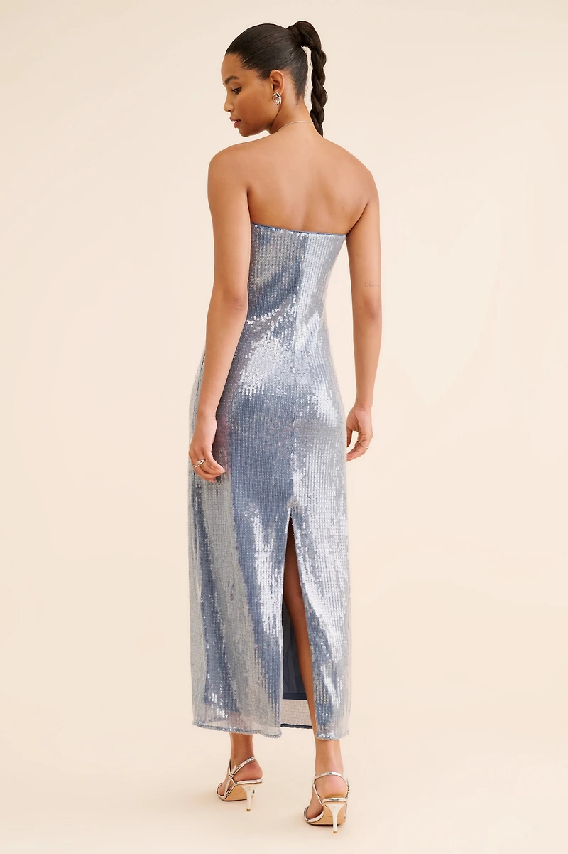 Hutch Sequin Strapless Maxi Dress