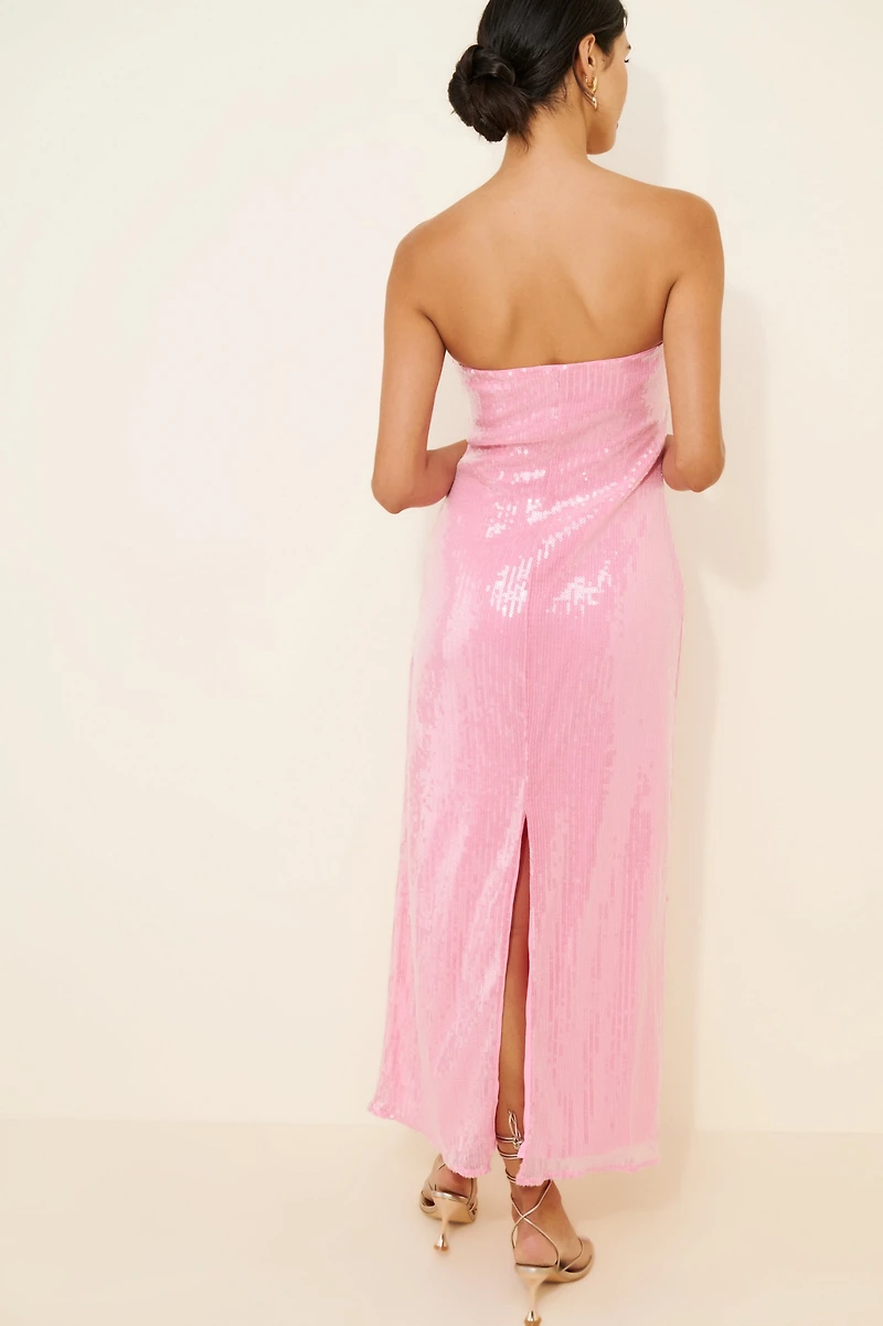 Hutch Strapless Sequin Column Dress