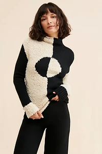 Rachel Antonoff Black & White Cookie Sweater