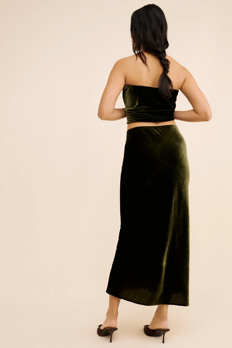 The Tilda Maxi Slip Skirt: Velvet Edition