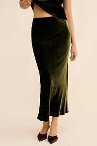 The Tilda Maxi Slip Skirt: Velvet Edition