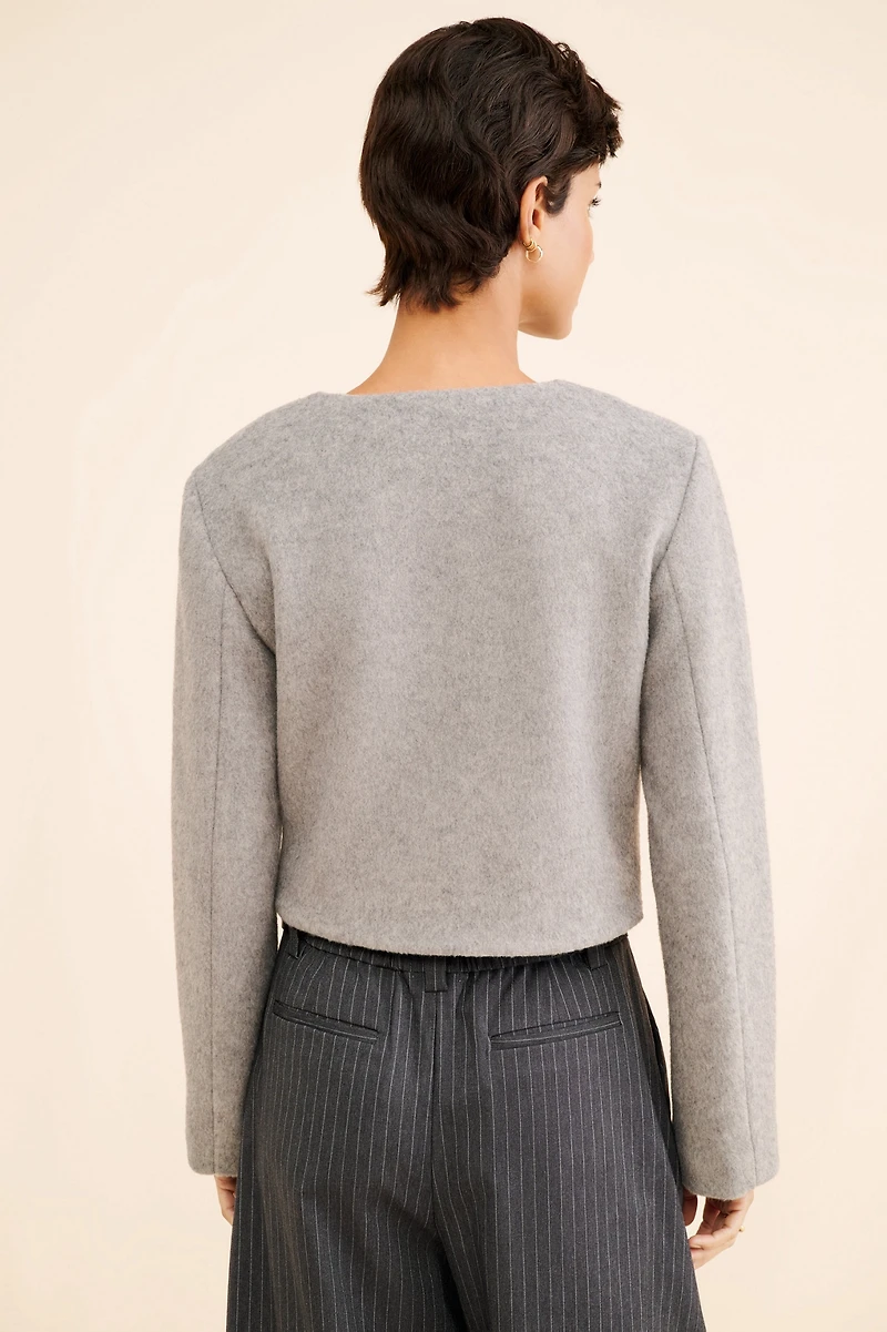 4th & Reckless Mable Wool Blend Cropped Jacket