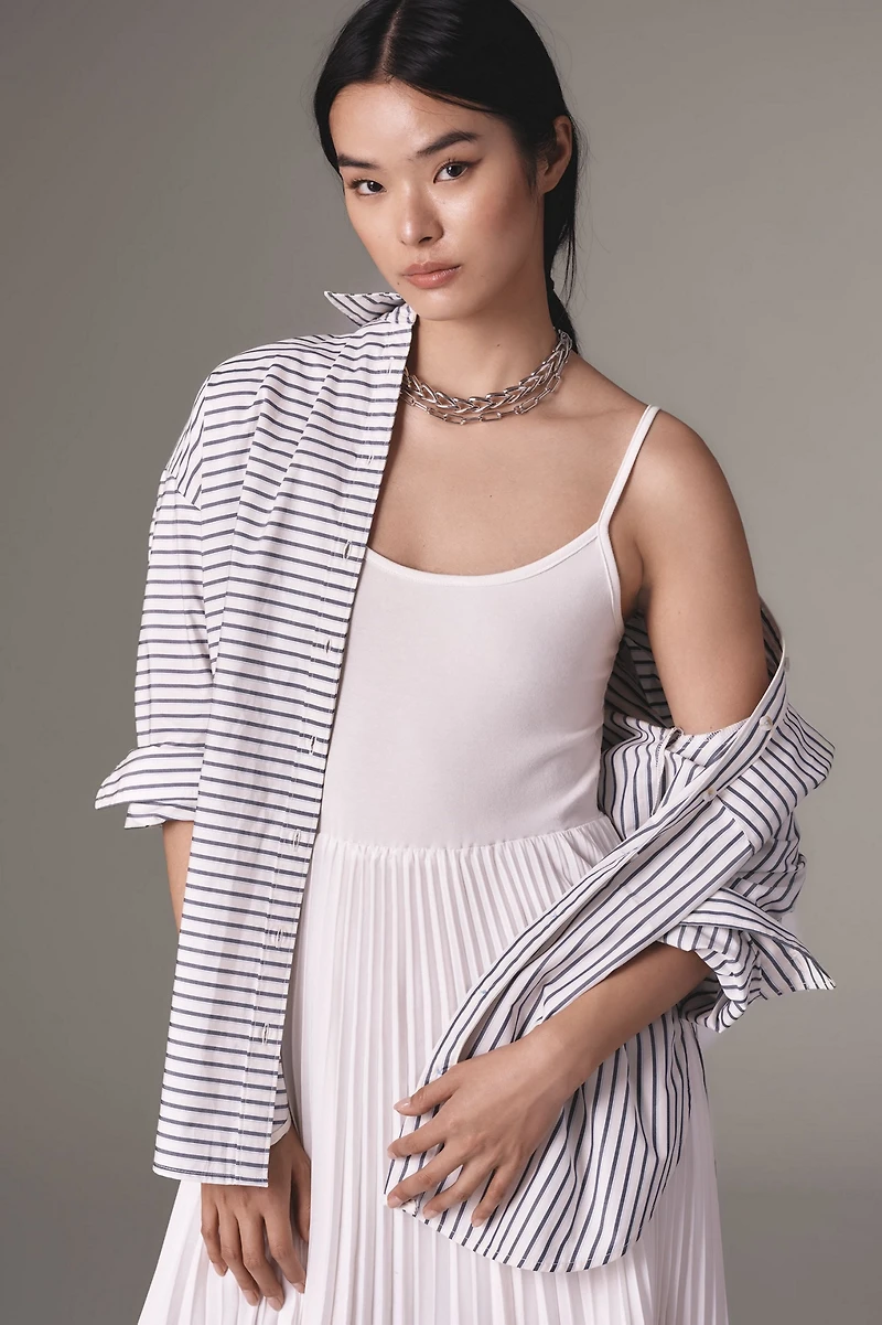 Twofer Maxi Shirt Dress