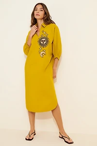 Dhruv Kapoor Collared Batwing Midi Dress