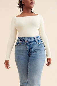 Good American 90's Cross Waist Jeans