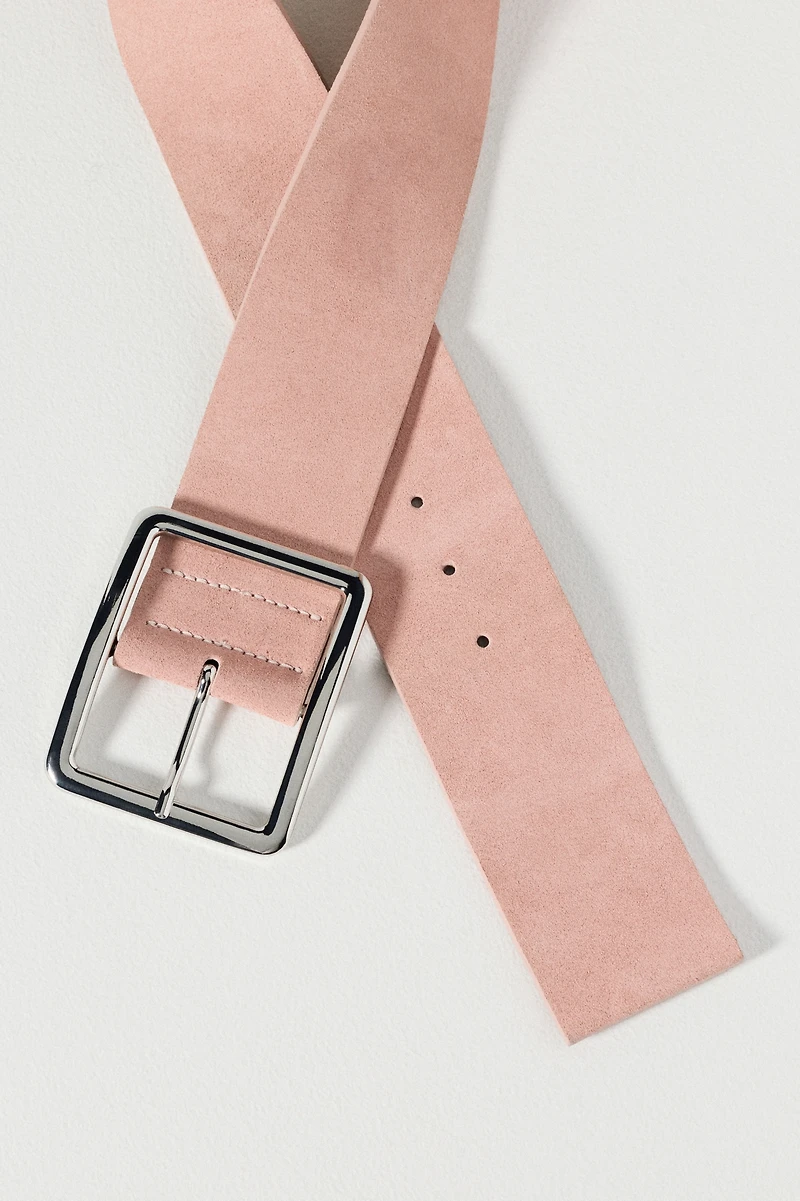 Wide Square Buckle Belt