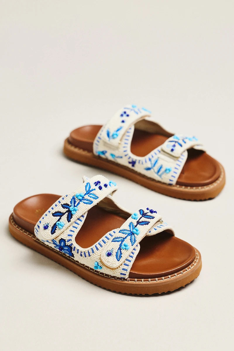 De Siena Noreen Beaded Slide Sandals