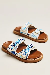 De Siena Noreen Beaded Slide Sandals