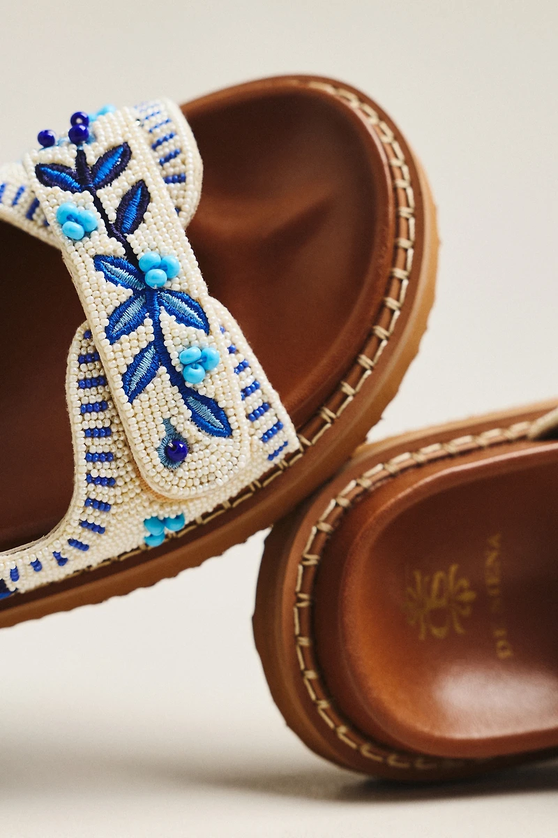 De Siena Noreen Beaded Slide Sandals