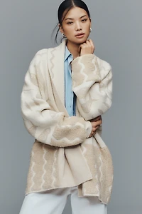 By Anthropologie Wave Textured Cardigan