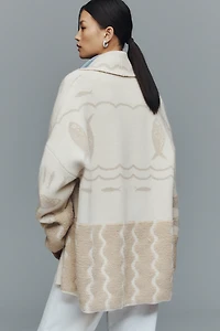 By Anthropologie Wave Textured Cardigan