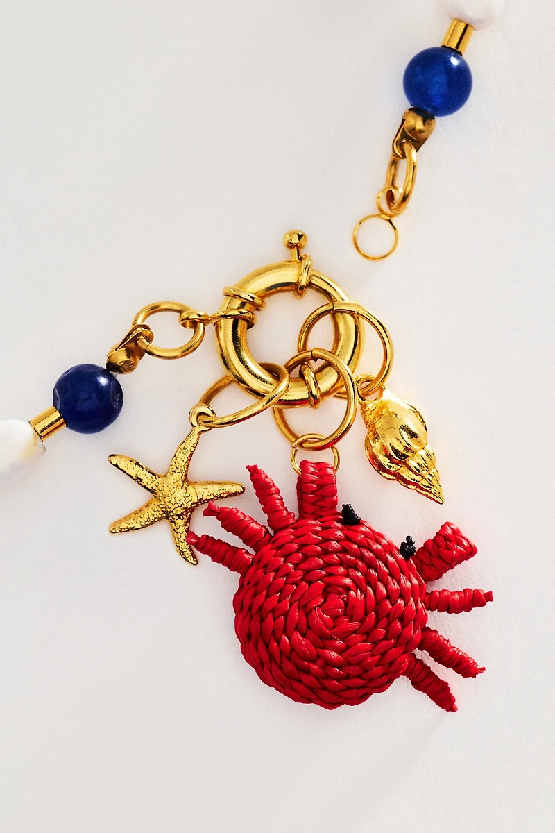 Bamboleira Senda Pearl Necklace + Removable Charms