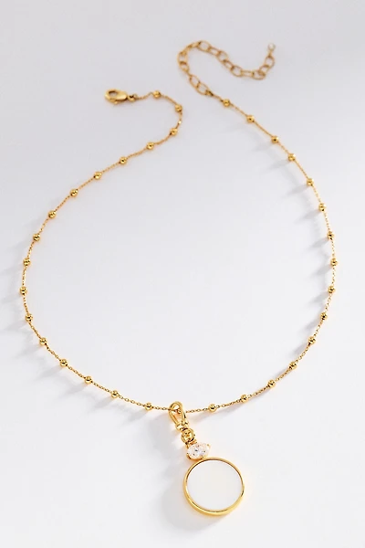 Circle Stone Pendant Necklace