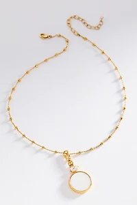 Circle Stone Pendant Necklace