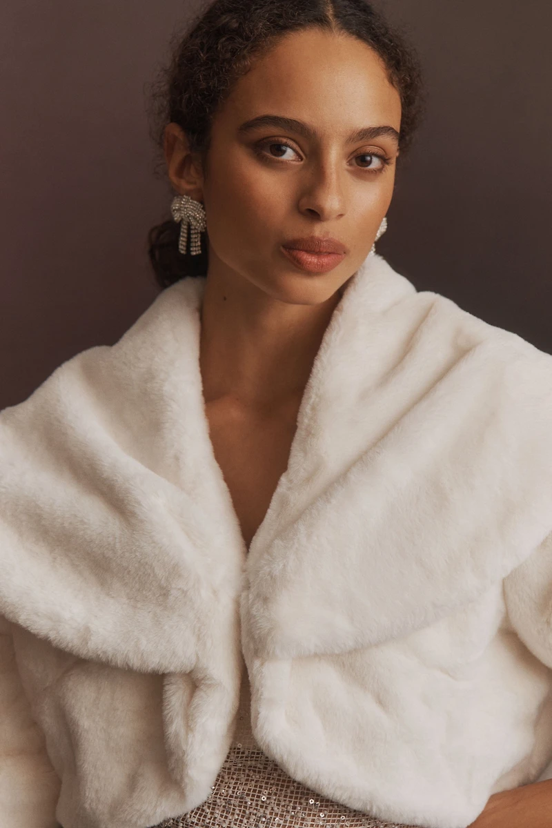 Laundry by Shelli Segal Faux Fur Bolero