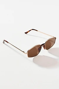 Geometric Rectangle Metal Sunglasses