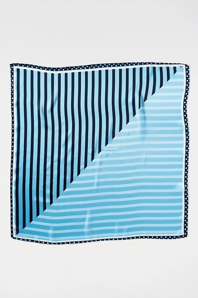 Two-Tone Printed Hair Scarf