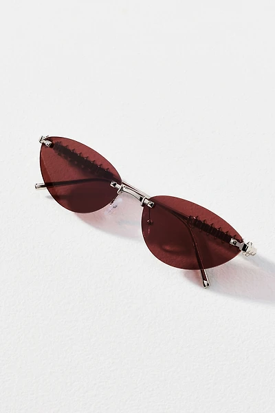 I-SEA Frameless Slim Cat-Eye Sunglasses