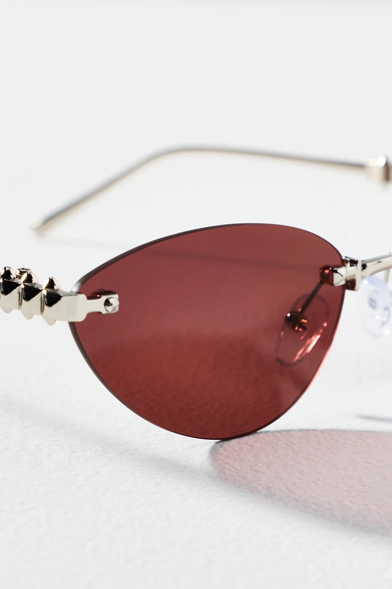 I-SEA Frameless Slim Cat-Eye Sunglasses