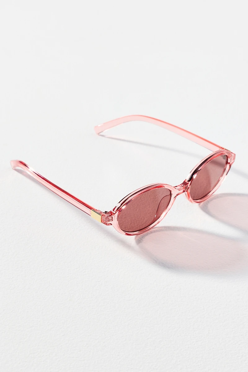 I-SEA Mirrored Translucent Lens Oval Sunglasses