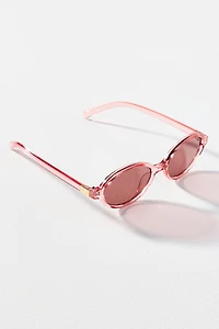 I-SEA Mirrored Translucent Lens Oval Sunglasses