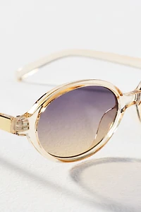 I-SEA Mirrored Translucent Lens Oval Sunglasses