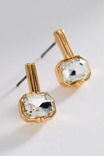 Square Crystal Drop Earrings