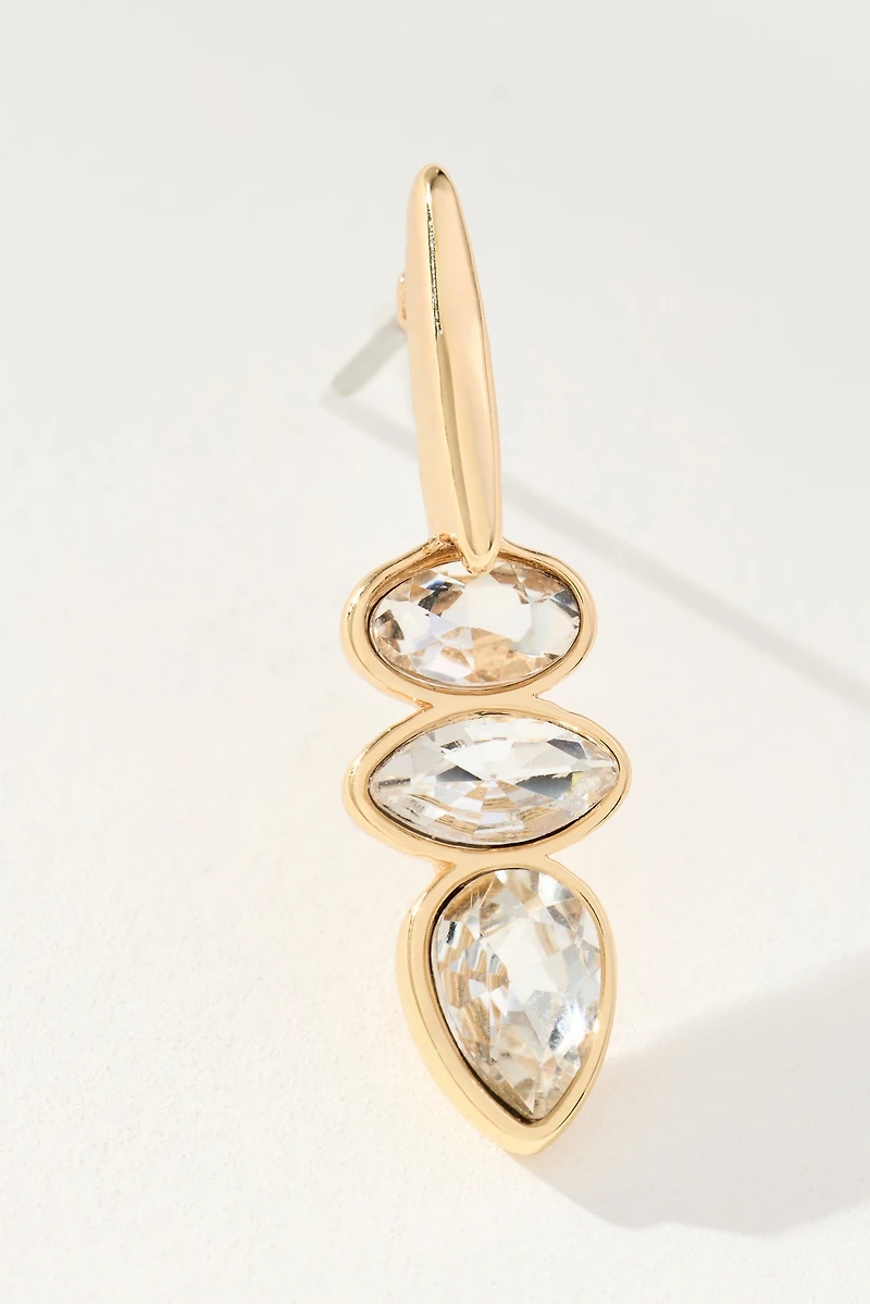 Mixed Crystal Drop Earrings