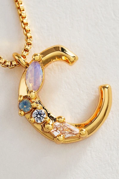 Crystal Initial Necklace