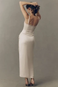 BHLDN Satin Stretch Maxi Dress