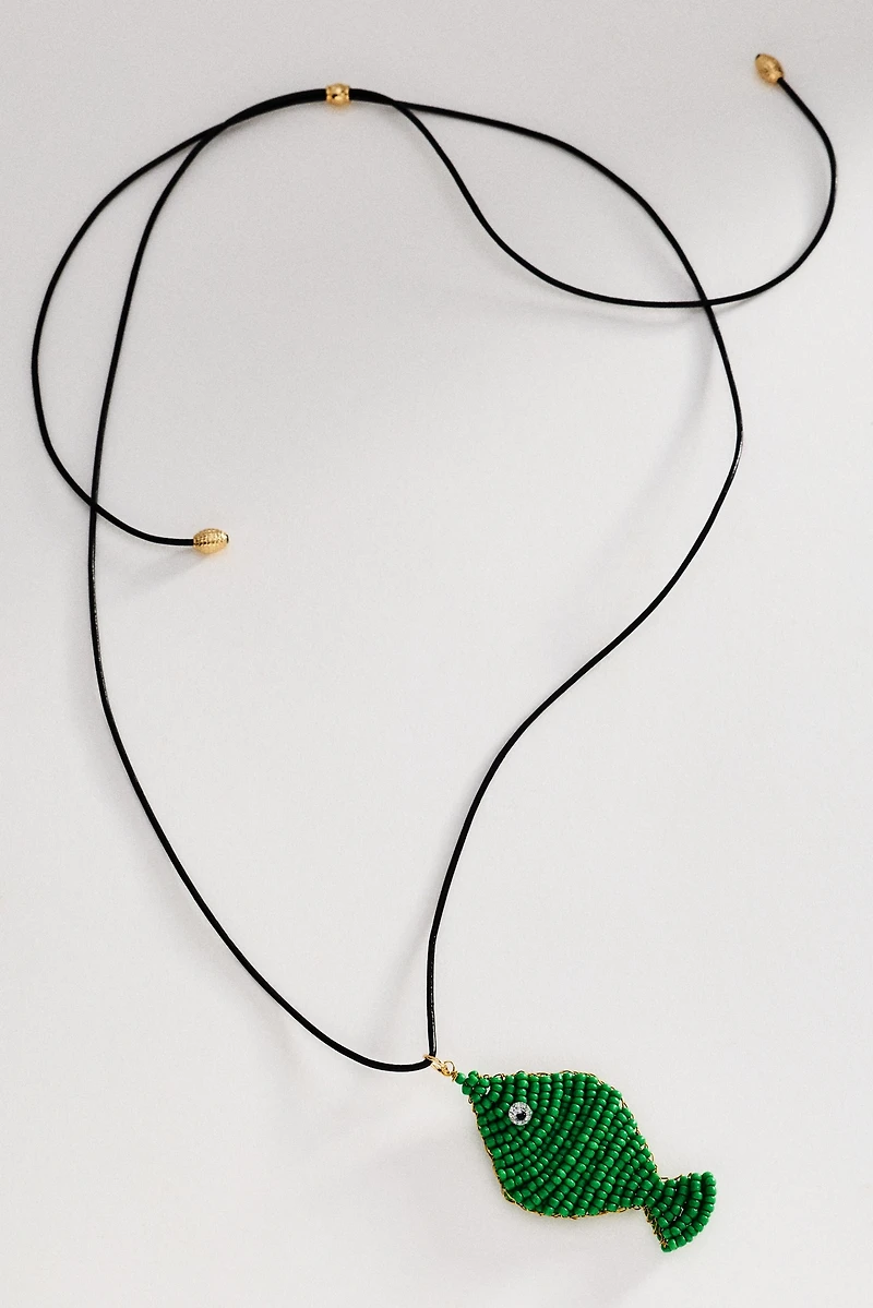 Fish Bead Pendant Necklace