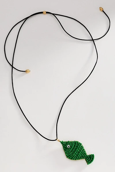 Fish Bead Pendant Necklace