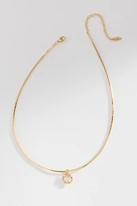 Bezel Pendant Collar Necklace