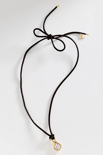 Crystal Pendant Cord Necklace