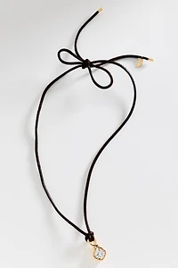 Crystal Pendant Cord Necklace