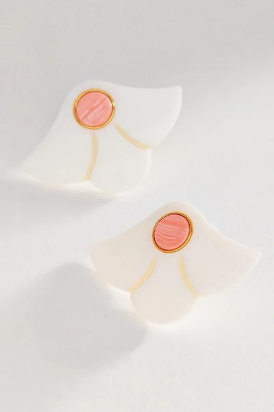 Large Pearl Fan Earrings