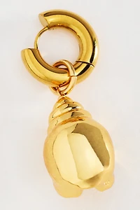 Timeless Pearly Shell Pendant Huggie Earrings 