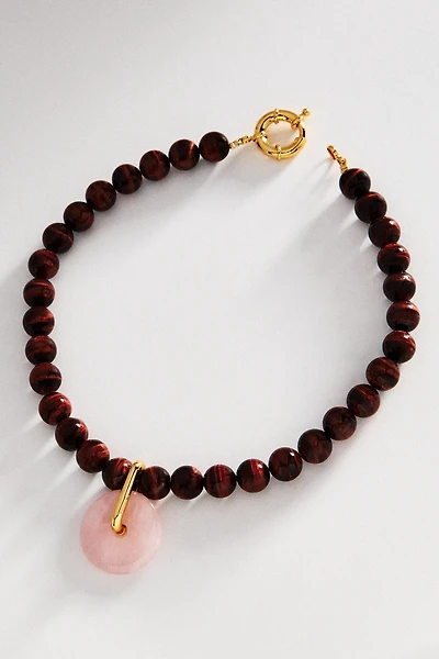 Timeless Pearly Taurus Eye Quartz Beaded Necklace