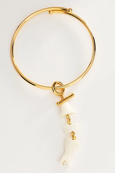 Timeless Pearly Fish Pendant Choker Necklace