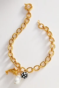 Timeless Pearly Dolphin Dice Pearl Charm Necklace