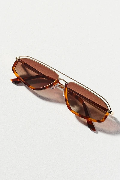 Eleventh Hour Polarized Slim Metal Aviator Sunglasses
