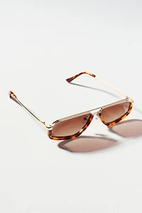 Eleventh Hour Polarized Slim Metal Aviator Sunglasses