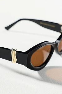 By Anthropologie Oval Wrap Sunglasses