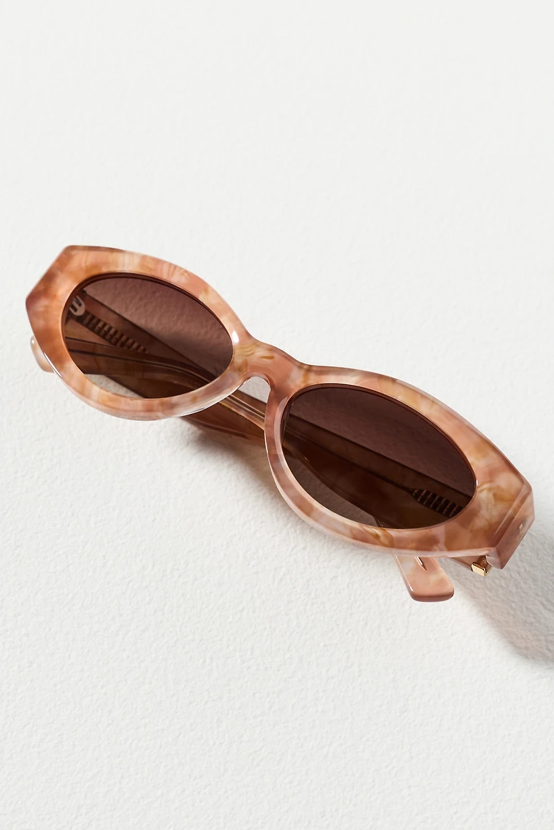 By Anthropologie Oval Wrap Sunglasses