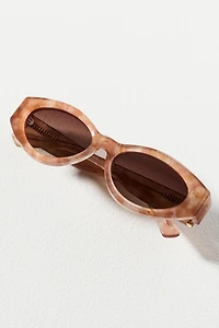 By Anthropologie Oval Wrap Sunglasses
