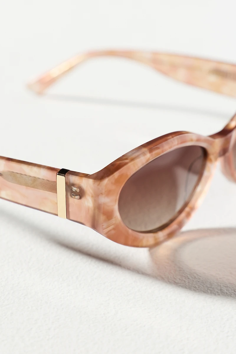 By Anthropologie Oval Wrap Sunglasses