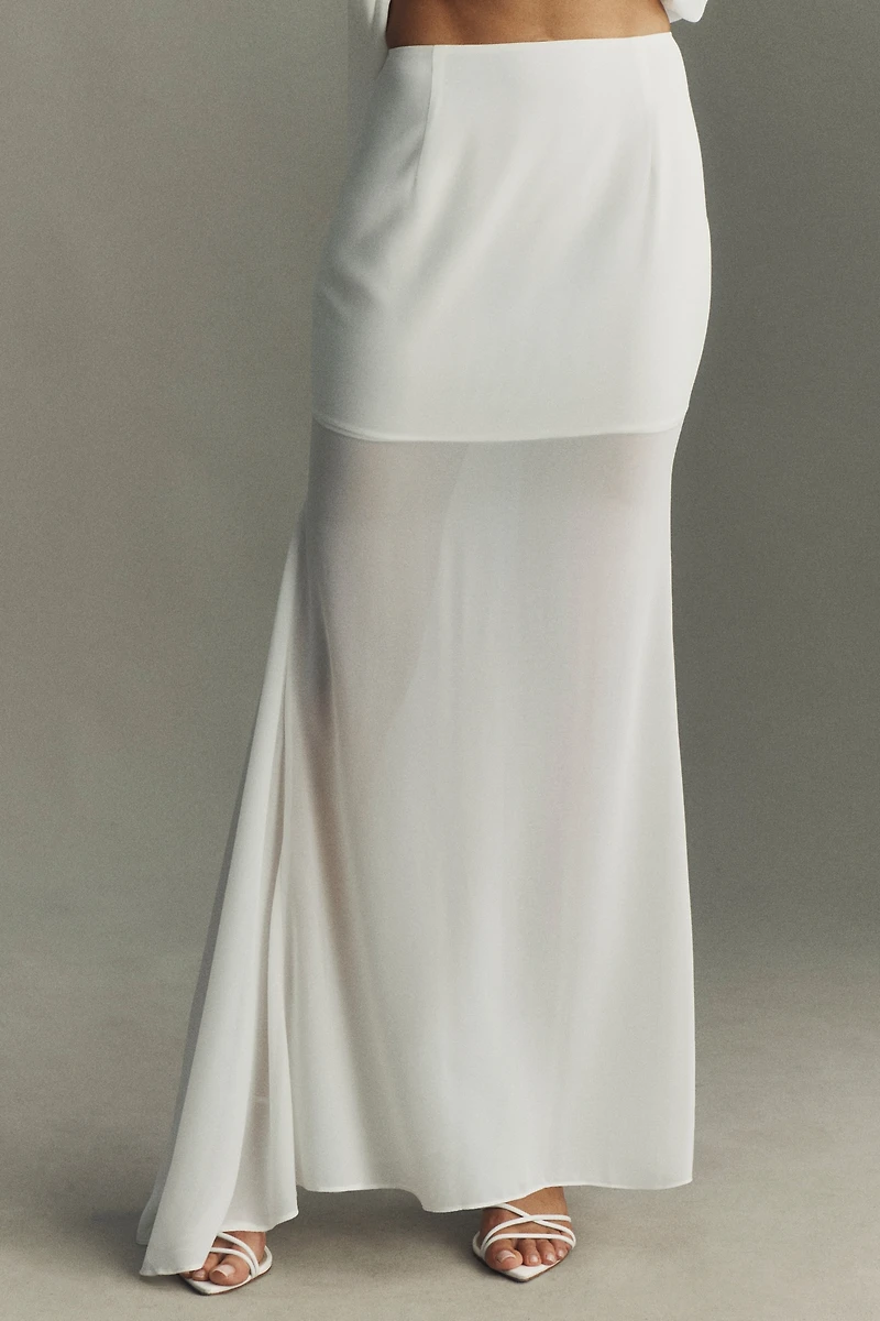 Mare Easy Breezy Sheer Panel Maxi Skirt